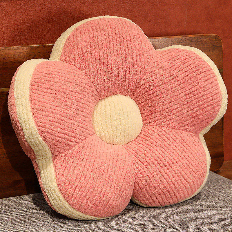 花朵抱枕靠背垫办公室靠垫沙发客厅腰枕午睡枕头学生宿舍床上护腰