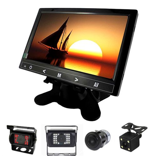 7寸9寸汽车用车载仪表台倒车后视显示器24V货车高清夜视倒车影像
