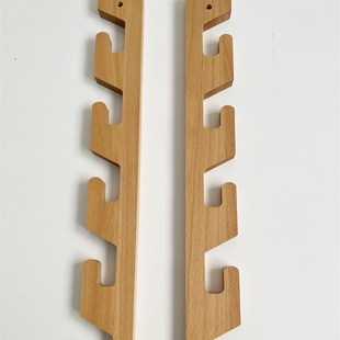 榉木任意撑实木衣杆衣通儿童成长型挂衣杆衣橱横杆橱柜挂杆法兰