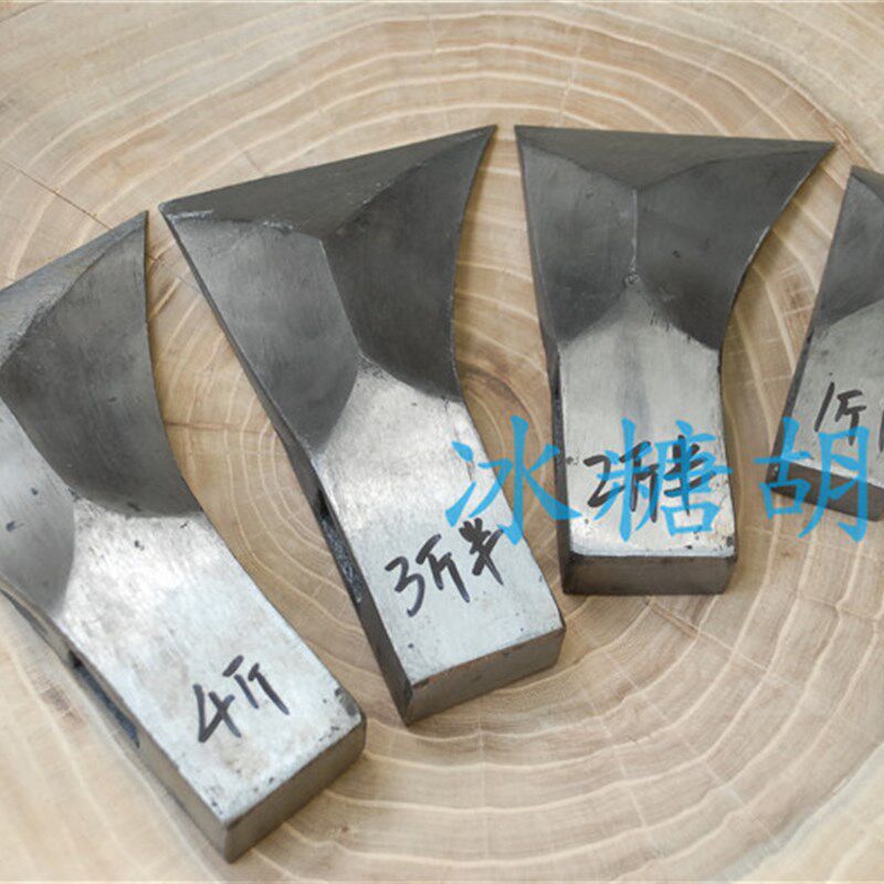 铁匠手打4斤2斤木工斧头贴钢斧头质量过硬很锋利雕花斧子木工工具