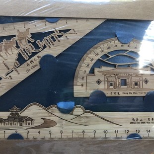 敦煌飞天胡杨木尺子