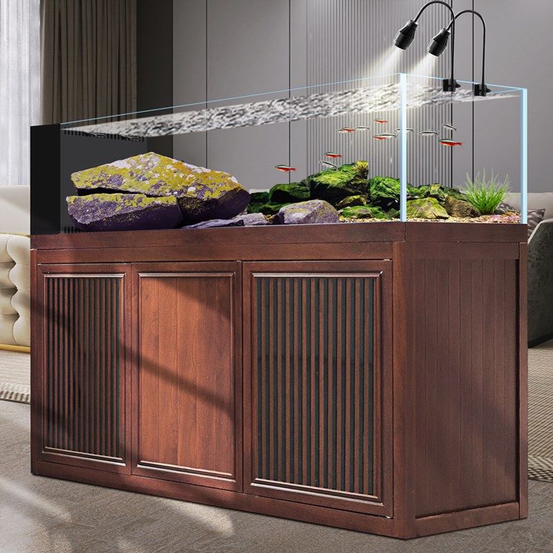 中式溪流鱼缸超白玻璃溪流缸造景金鱼缸客厅家用原生态底滤水族箱,宠物/宠物食品及用品,底柜/落地缸,淘宝优惠券,粉丝福利购,淘宝优惠卷