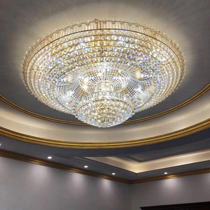 奢华大气客厅主灯1米8大灯两层吸顶水晶酒店大厅餐厅欧式灯具新款