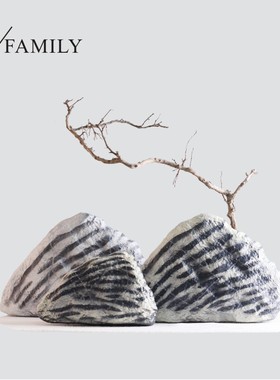 仿真石头雪浪石泰山石庭院玄关枯山水景店铺造景布展道具摆件背景