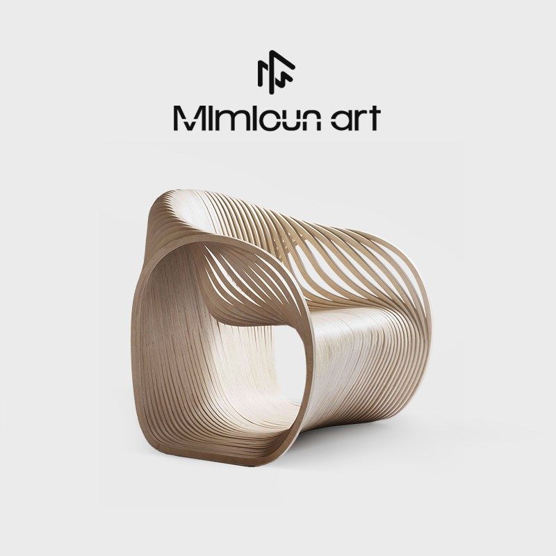 米米村实木切片休闲椅设计师餐椅单人椅别墅酒店民宿懒人沙发椅,住宅家具,椅子,淘宝优惠券,粉丝福利购,淘宝优惠卷