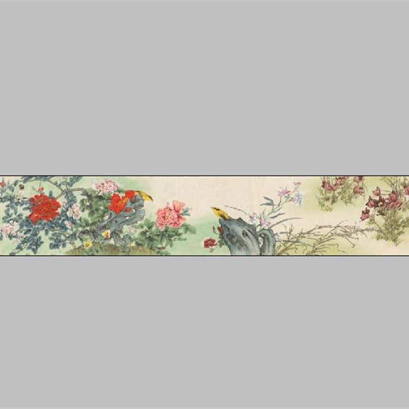 大幅工笔花鸟(黄鹂)国画办公客厅装饰画芯高清微喷复制