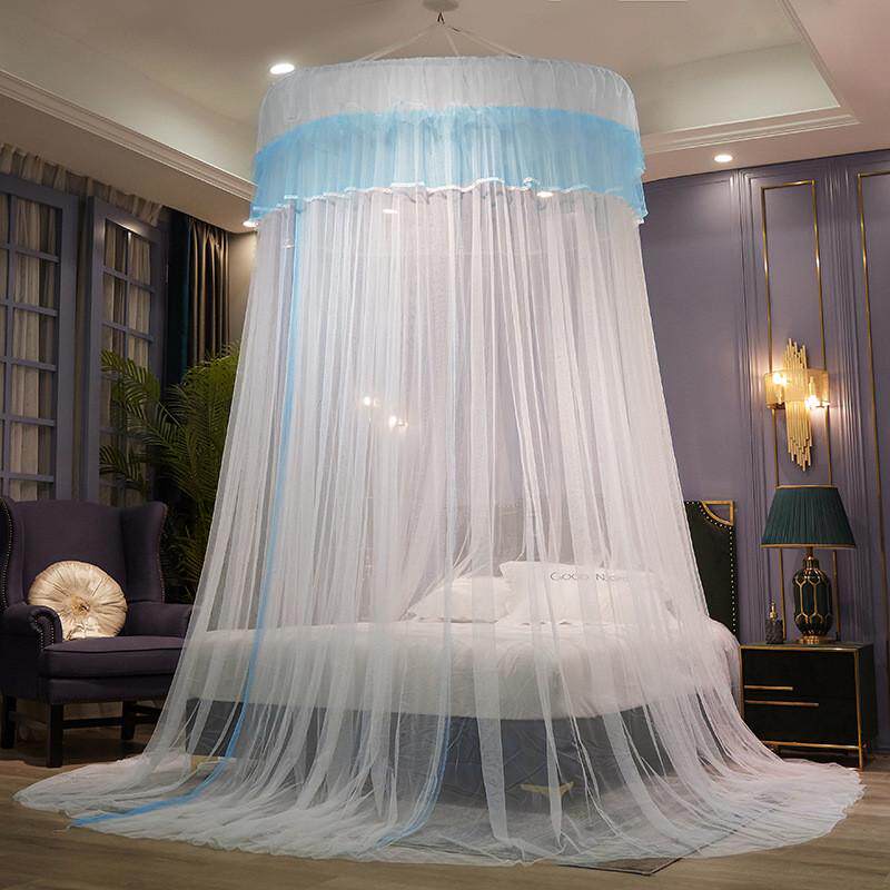 圆顶蚊帐加密1.8米1.5m床2家用双人公主风单人吊顶免安装吸顶落地