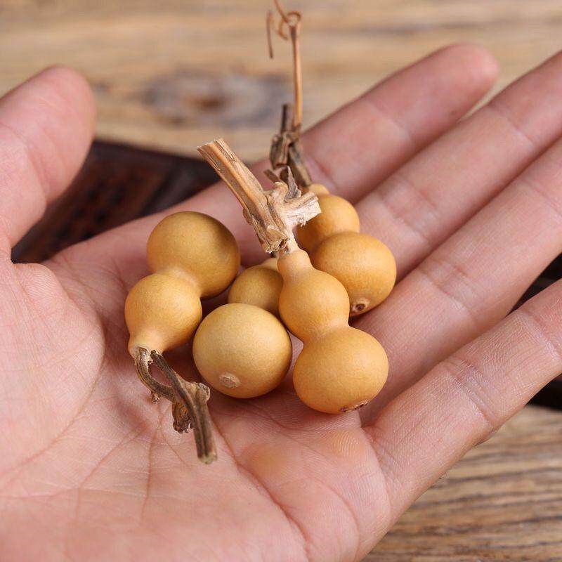 精品天然草里金手捻文玩小葫芦把玩特小葫芦龙头周正把件2-3厘米