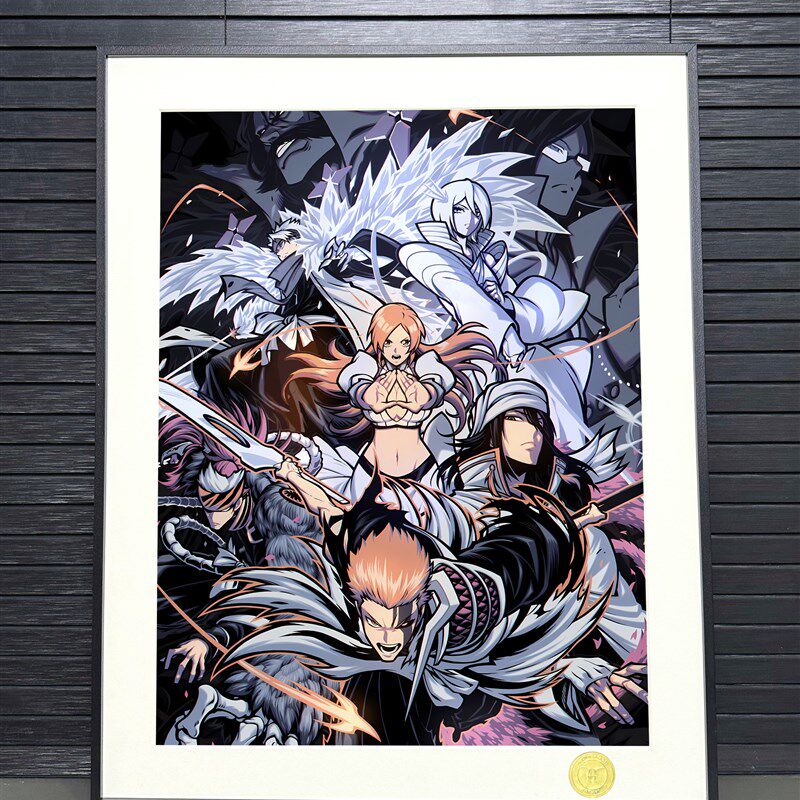 死神BLEACH黑崎一护井上织姬露琪亚朽木白哉友哈巴赫装饰画