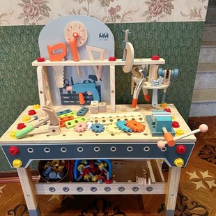 过家家玩具木制维修工具台儿童动手脑能力锻炼培养益智早教模仿