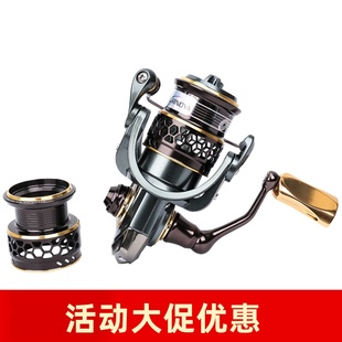 钓之屋纺车轮捷豹翠鸟路亚轮斜口浅深线杯金属轮游侠远投纺车轮