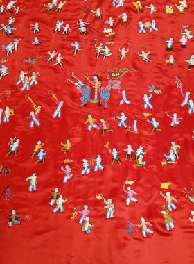 结婚庆红色百子图被面真丝桑蚕丝机绣花刺绣软缎中式被套绿色龙凤