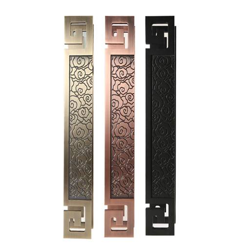 中式仿古现代大门拉把欧式仿古铜玻璃门拉手酒店实木门长把手黑色