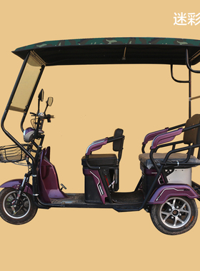 天盾电动三轮车车棚篷休闲小巴士三轮车透明雨棚篷折叠三轮车车棚