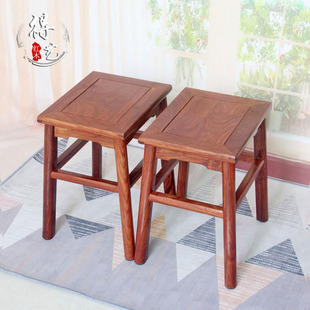 刺猬紫檀木高方凳花梨木实木四方凳餐桌凳茶桌椅子中式红木高板凳