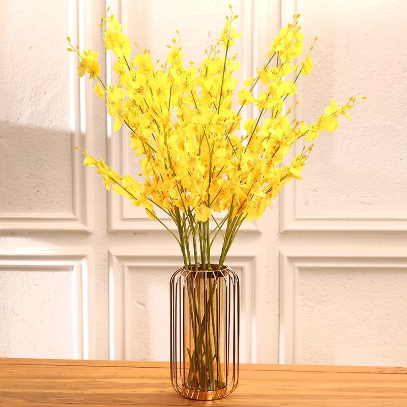 跳舞兰仿真绢花假花灯笼花瓶插花家居花卉摆件桌面装饰摆设花艺,家居饰品,仿真花/假花,淘宝优惠券,粉丝福利购,淘宝优惠卷