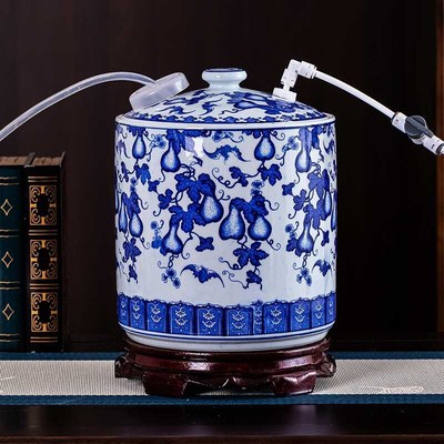 陶瓷带浮球阀纯净水桶6升储水罐净水器自动上水茶台功夫茶水桶