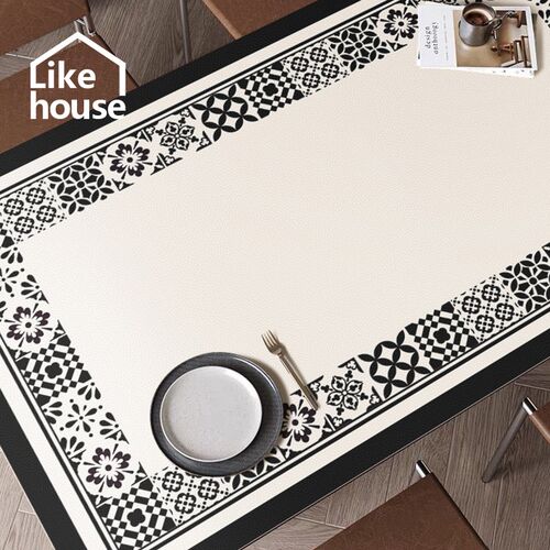 高档欧式皮革桌垫防水防油餐桌垫长方形免洗桌布防烫茶几桌垫定制