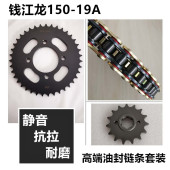 适用钱江龙QJ150 19A牙盘链轮链盘齿轮套链三件套静音油封链条