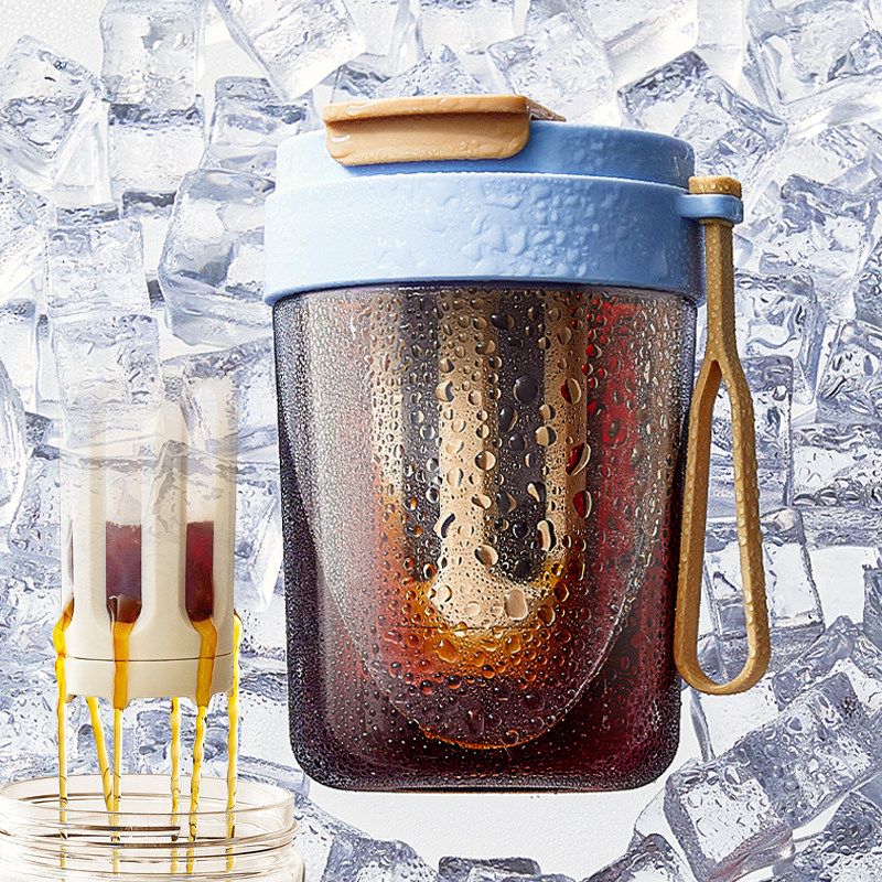 咖啡冷萃杯夏季外带水瓶子便携随行咖啡杯防漏萃取杯冷泡茶冷萃壶