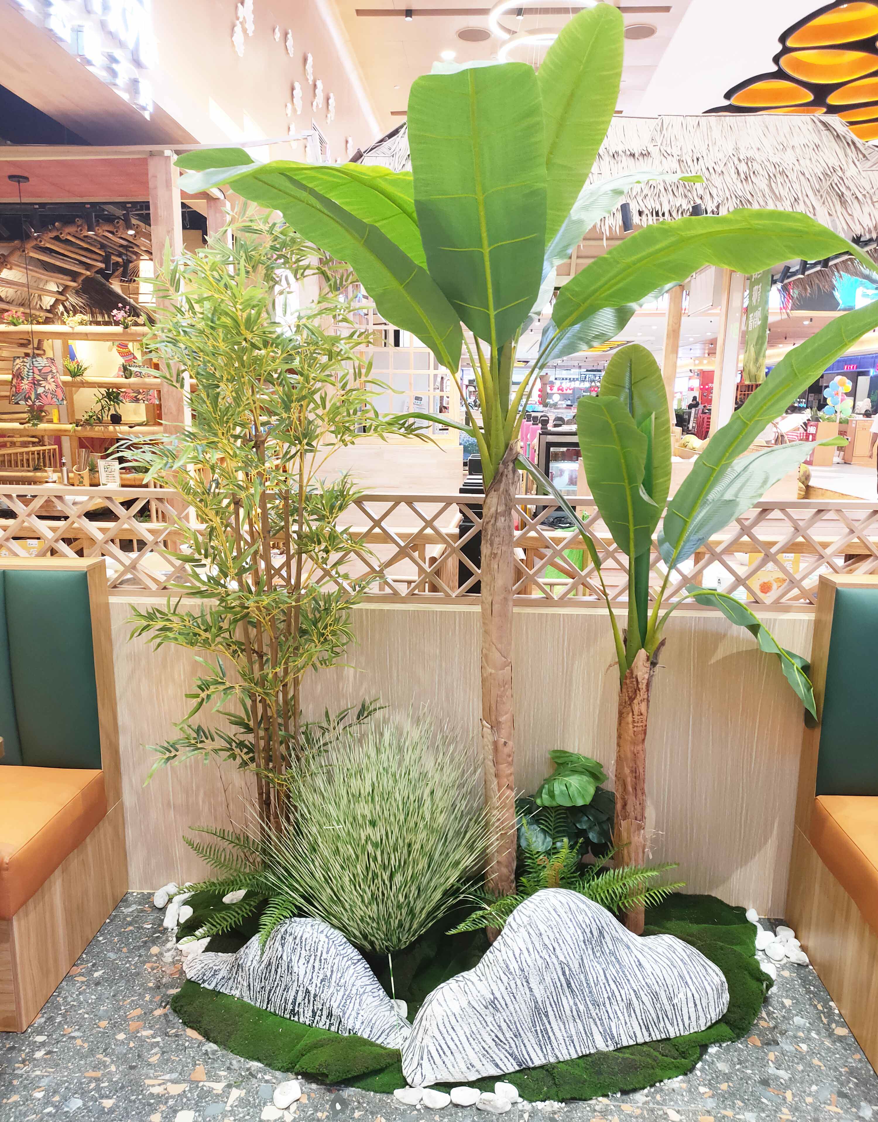 竹子芭蕉橱窗造景仿真花草树木组合套装森系园林设计景观装饰摆设