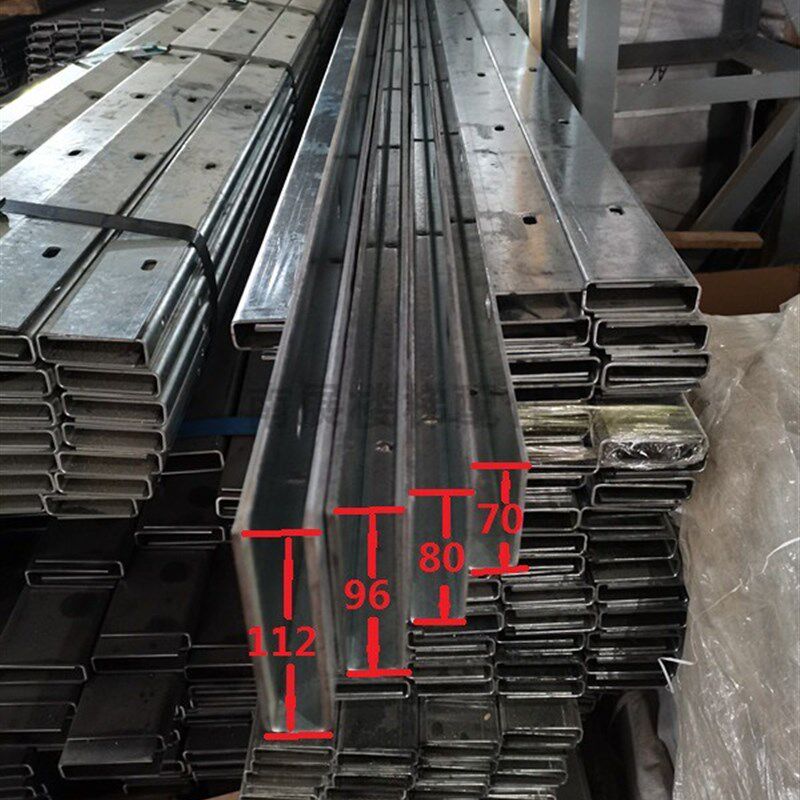 楼梯扶手阳台无框玻璃栏杆工程轨道地槽护栏预埋U型镀锌钢槽配件