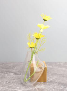 简约现代玻璃流体花器样板间茶几电视柜桌面客厅玄关装饰饰品摆件