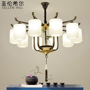 新中式 吊灯卧室大气餐厅荷花家用书房现代简约全屋套餐复古客厅灯