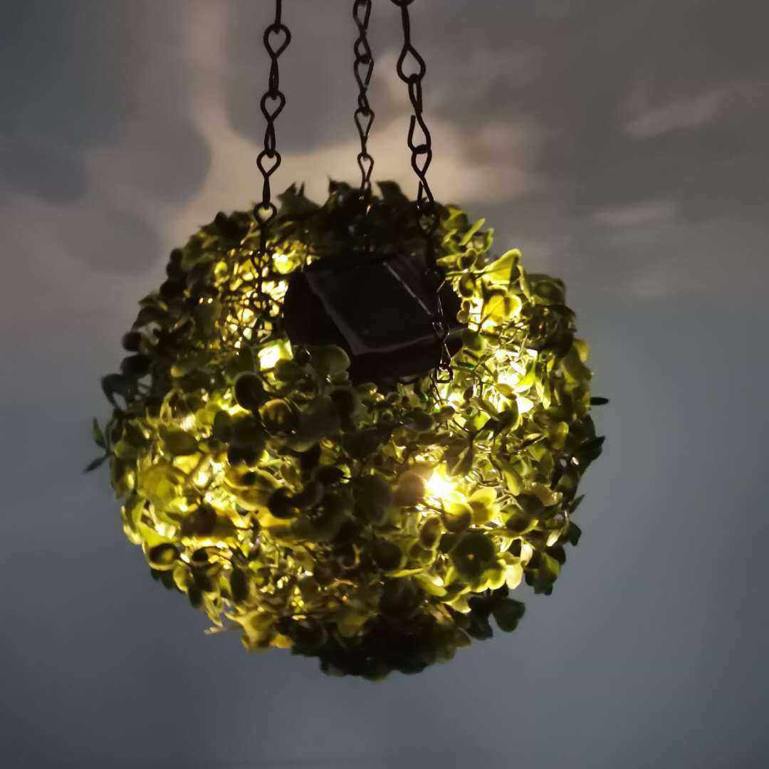 厂货通太阳能花球灯LED塑料藤球挂灯绿叶球装饰灯仿真草球工艺灯,节庆用品/礼品,创意/设计灯,淘宝优惠券,粉丝福利购,淘宝优惠卷