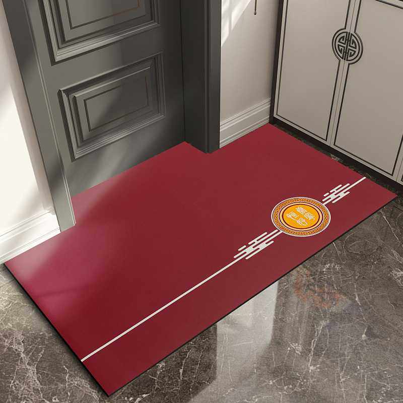 新中式PU皮革入户门地垫门垫玄关进门防滑地毯免洗脚垫子祥云图案,居家布艺,桌布,淘宝优惠券,粉丝福利购,淘宝优惠卷