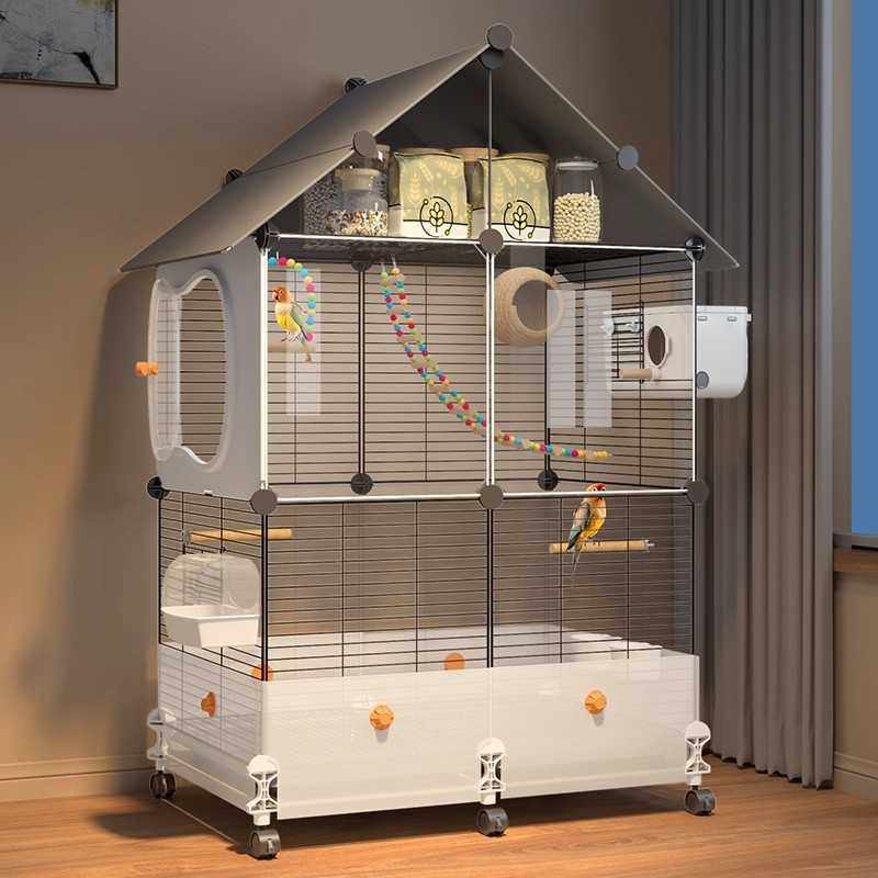 鸟笼子鹦鹉大号新型防溅家用玄凤虎皮小太阳牡丹专用豪华别墅鸟笼,宠物/宠物食品及用品,鸟笼,淘宝优惠券,粉丝福利购,淘宝优惠卷
