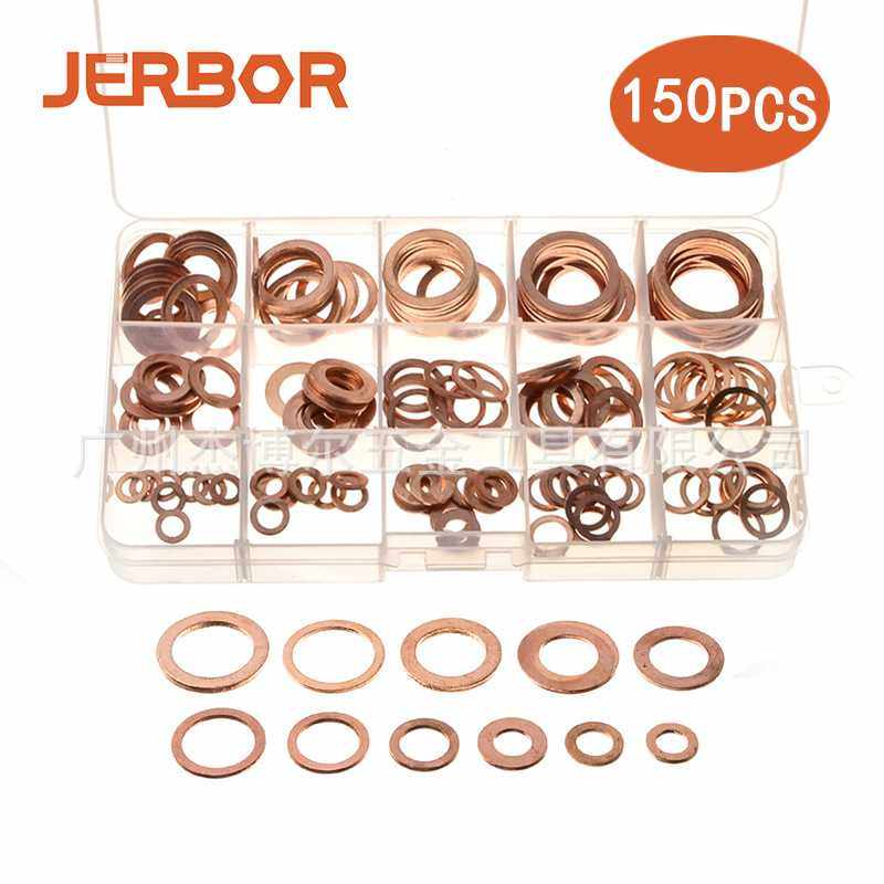 150PCS紫铜油封垫片盒装紫铜垫圈密封圈+标签+珍珠棉,五金/工具,垫圈,淘宝优惠券,粉丝福利购,淘宝优惠卷