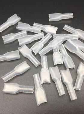 4.8mm透明阻燃软护套 拔插式插片插簧保护套 白色5000