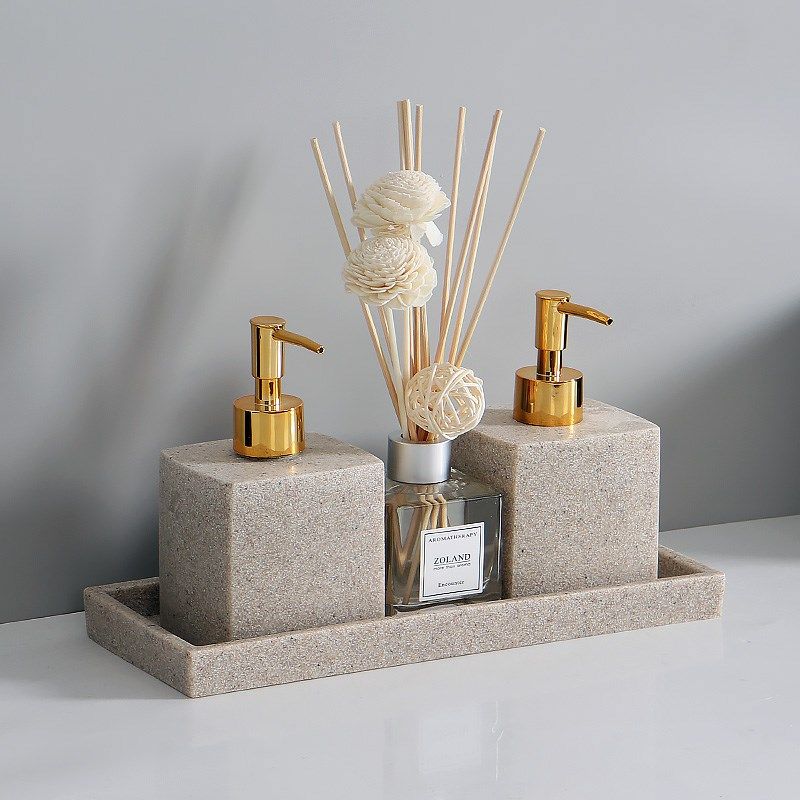 酒店洗手液瓶套装浴室洗发水沐浴露按压分装瓶卫生间瓶子托盘香薰