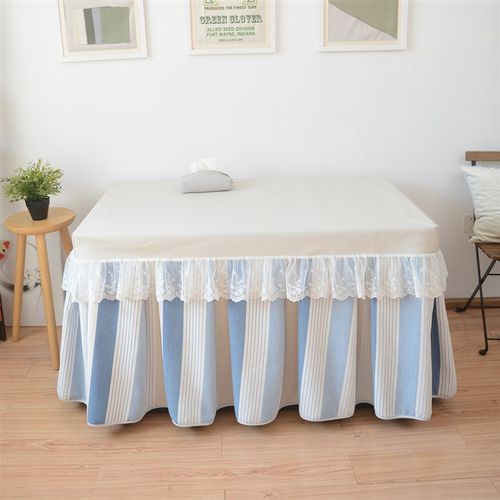 加绒中厚条纹地中海奶油风雪尼尔长方形防油电炉罩套烤火桌罩定做