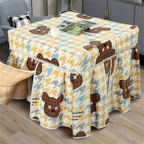 加绒加厚烤火罩新款家用正方形冬季电炉罩套烤火桌罩被电火炉罩子