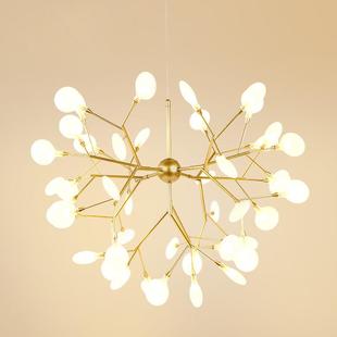 北欧萤火虫吊灯 叶子灯别墅餐厅客厅灯具 后现代Led灯创意艺术个性