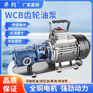 新款WCB便携式自吸齿轮泵电动抽油泵机油柴油液压油煤油220V家用