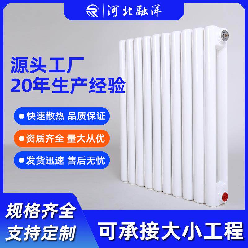 钢制散热器GZ2集中供暖碳钢暖气片工程5025家用钢二柱暖气片厂家