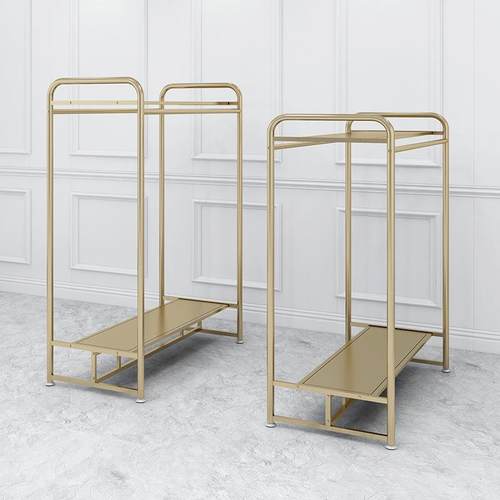 晒衣架童装店展示架ins衣架服装店双杆服装架双排商场货服饰简约