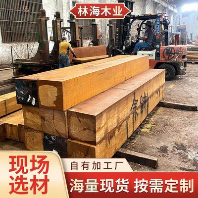 巴新菠萝格实木古建筑原木大口径菠萝格木材户外工程建筑木方