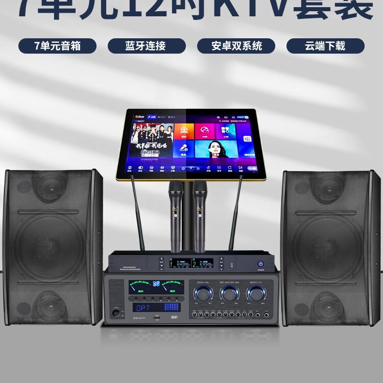 包邮10寸重低音专业家庭KTV音响点歌机套装家用唱歌卡拉OK会议室