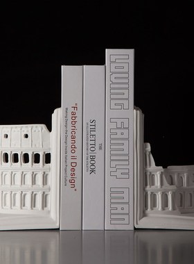 建筑艺术书靠法式书挡书立玄关客厅电视柜书柜卧室摆件软装饰品