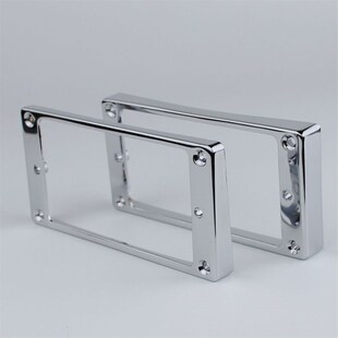 LP电吉他拾音器外框 双拾音器弧度框 金属弧度边框(套)银黑