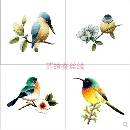 苏绣刺绣DIY套件初学 针迹花鸟图 手工刺绣自学材料包 非成品