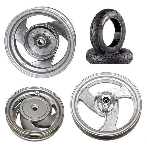 踏板车本WH100钢圈田喜优喜悦SCR小公主100cc后轮毂喜蕴前轮轮胎