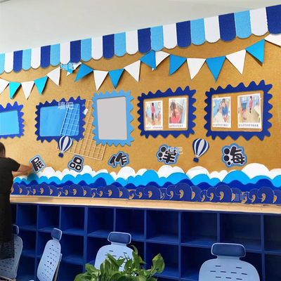 创意海洋环创主题小学幼儿园教室走廊区角区域活动墙面布置墙贴