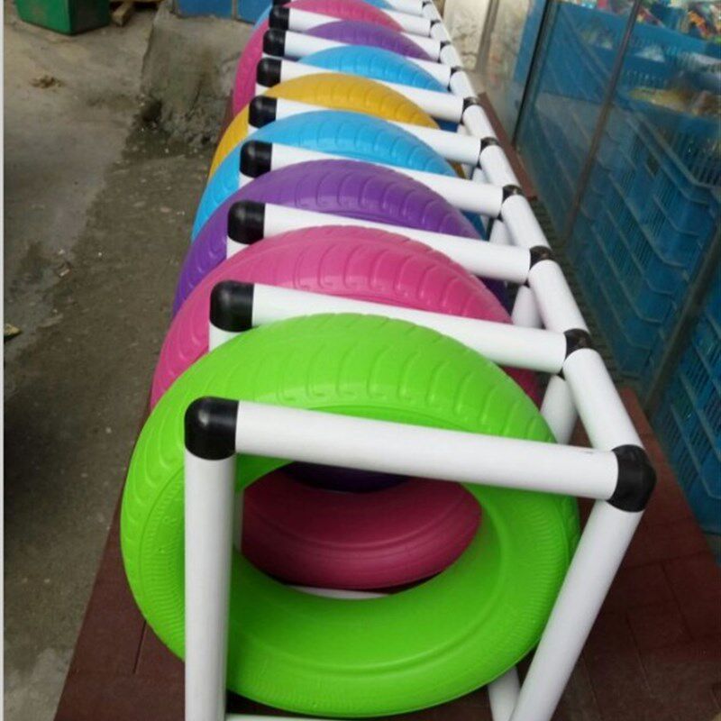 轮胎儿童感统训练玩具塑料轮胎彩色滚圈儿童多变滚圈彩色滚轮胎架