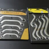 络钒钢5件套C型梅花机修扳手工具 S型梅花扳手 双头12角梅开两用