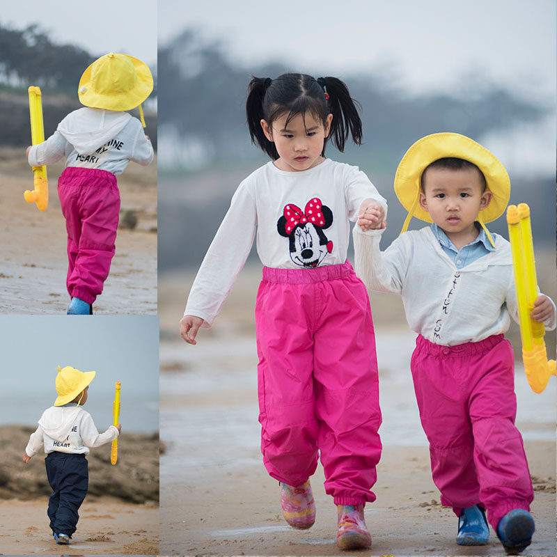 儿童雨衣套装分体裤男童幼儿园雨裤女童防雨裤透气环保半身防水裤